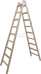 Krause 170118, Krause STABILO Sprossen-DoppelLeiter (Holz) 2x9 Sprossen