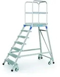 ZARGES Podesttreppe, einseitig 7 Stufen