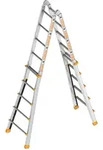 Layher Teleskopleiter TOPIC 4x5 Sprossen; Aluminiumleiter klappbar und...
