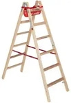 Euroline Holz-Sprossenleiter Nr. 10504 2x6 mit Comfort-Breitsprosse und...