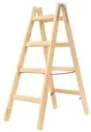 Hymer Holz-Sprossenstehleiter, beidseitig begehbar 2x4