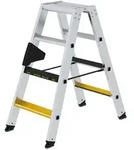 G&uuml;nzburger Steigtechnik Stufen-Stehleiter 250 kg beidseitig begehbar mit clip-step