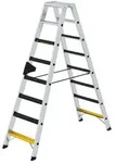G&uuml;nzburger Steigtechnik Stufen-Stehleiter 250 kg beidseitig begehbar mit clip-step
