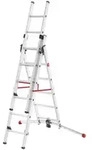 Hailo S100 ProfiLOT Die 3-teilige Alu-Kombileiter mit LOT-System 3x6 Sprossen