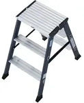Krause 125804, Krause MONTO Stufen-DoppelLeiter SePro D eloxiert 2x3 Stufen