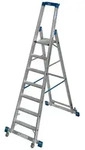 Krause STABILO Stufen-StehLeiter, fahrbar mit Traverse 7 Stufen