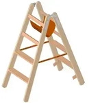 Layher Holzstehleiter mit 80mm breiten Stufen, beidseitig begehbar 4 Stufen / L&auml;nge