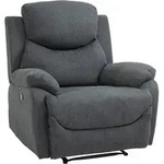 HOMCOM Sessel mit Liegefunktion f&uuml;r Wohnzimmer, 150&deg; neigbar, Leinenoptik,