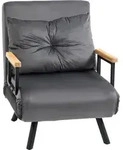 HOMCOM Schlafsessel Einzelsofa mit Bettfunktion, Relaxsessel mit Verstellbarer