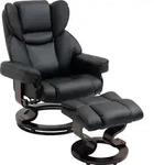 HOMCOM Relaxsessel mit Hocker Drehbarer Fernsehsessel mit Liegefunktion,...