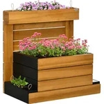 Outsunny Hochbeet mit 4 Pflanzk&auml;sten, Blumenkasten mit...