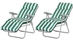 Outsunny Klappst&uuml;hle Gartenstuhl Sonnenliege mit Armlehne klappbar 5 Positionen