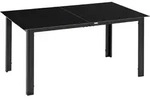 Outsunny Gartentisch f&uuml;r 6 Personen, Esstisch mit Glastischplatte, 150 x 90 x 74 cm,