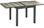 Outsunny Gartentisch, Esstisch mit Ausziehbarer Tischplatte, Terrassentisch mit