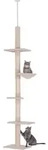 PawHut Kratzbaum Deckenhoch, H230-260 cm, h&ouml;henverstellbar Kletterbaum f&uuml;r Katzen,