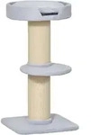 PawHut Kratzbaum, Belastbarkeit 30kg, Spielbaum mit Kratzstamm, Plattform, Sisal,