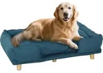 PawHut Hundebett Hundekissen Hundek&ouml;rbchen Hundesofa Holzbeine, Polyester,