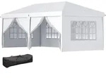 Outsunny Pavillon 6x3m Stabil Winterfest Gartenpavillon mit Seitenteilen,...