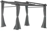 Outsunny Pergola 2,97 x 2,95 m, Wasserabweisender Pavillon mit Sonnendach,