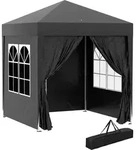 Outsunny Faltpavillon 2x2m mit 4 Seitenw&auml;nden und Fenstern, UV-Schutz,...