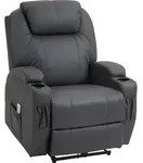 HOMCOM Relaxsessel mit Massagefunktion, Elektrisch Fernsehsessel mit Liegefunktion,