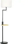 HOMCOM Stehleuchte, Stehlampe mit Ablage, 40 W Standlampe mit USB-Anschluss,