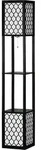 HOMCOM Stehlampe Standlampe mit Regal & Doppellicht, 40W, E27, Ziehkettenschalter,