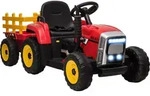 HOMCOM Elektrischer Traktor f&uuml;r Kinder Elektroauto mit Anh&auml;nger, Fernbedienung,