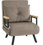 HOMCOM Schlafsessel mit Bettfunktion, 63 x 73 x 81 cm, mit f&uuml;nffach verstellbarer
