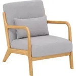 HOMCOM Sessel Loungesessel mit Armlehne, Lendenkissen, Gepolstert Relaxsessel mit