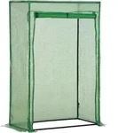 Outsunny Gew&auml;chshaus Treibhaus mit aufrollbarer T&uuml;r 100x50x150cm aus Stahl und