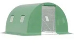 Outsunny Foliengew&auml;chshaus Polytunnel 3x3m, begehbar mit 4 Fenstern,...