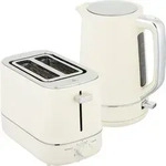 HOMCOM Wasserkocher Toaster Set 2200 W 1,7L Wasserkocher, 2 Scheiben Toaster, 6