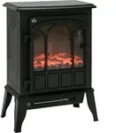 HOMCOM Elektrokamin 2000W Standkamin mit LED-Flammeneffekt, ger&auml;uscharm,