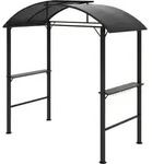 Outsunny Grillpavillon 233 x 110 x 235 cm winddicht Gartenpavillon mit