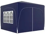 Outsunny Pavillon 3x3m Pop Up Pavillon faltbar mit 4 Seitenteilen,...