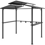 Outsunny Grillpavillon 250 x 160 x 250 cm wasserdicht Gartenpavillon mit
