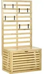 Outsunny Aufbewahrungsbox mit Rankhilfe Gartentruhe als Auflagenbox mit...