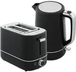 HOMCOM Wasserkocher Toaster Set 2200 W 1,7L Wasserkocher, 2 Scheiben Toaster, 6