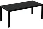 Outsunny Gartentisch Aluminium Tisch 120x70 cm f&uuml;r Garten Terrasse Holz-Kunststoff