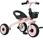 AIYAPLAY Dreirad Kinderfahrrad mit verstellbarem Sitz und Fahrradkorb, Klingel,