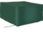 Outsunny Schutzh&uuml;lle Abdeckung f&uuml;r Gartenm&ouml;bel 600D-Oxford Gr&uuml;n 135x135x75...