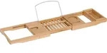 HOMCOM Bambus Badewannenablage Badewannenbr&uuml;cke verstellbar 70-105x21,8x5cm aus