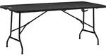 Outsunny Gartentisch Klapptisch f&uuml;r 6 Personen, Buffettisch mit Stahlgestell,