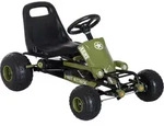 HOMCOM Go Kart Kinder Kettcar Tretauto mit Handbremse ab 3 Jahre, gr&uuml;nes Design