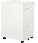 Vinsetto Schreibtisch Container, Aktenschrank abschlie&szlig;bar, mit 2 Schubladen,