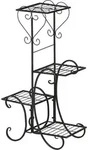 Outsunny Blumenregal Metall 4 Ebenen Pflanzenregal f&uuml;r Garten Balkon...