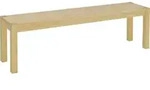HOMCOM Sitzbank 3-Sitzer Holzbank Essbank im Landhausstil aus Kiefernholz bis 330 kg