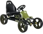 HOMCOM Go Kart Tretauto Tretfahrzeug mit Handbremse Verstellbarem Sitz ab 3...
