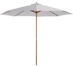 Outsunny Sonnenschirm Holz 300 cm Holzschirm Gartenschirm Balkonschirm Bambus